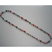 Collier de mode en coquille colorée